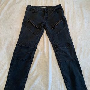 Versace black jeans.